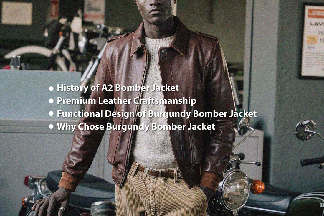 burgundy bomber jacket