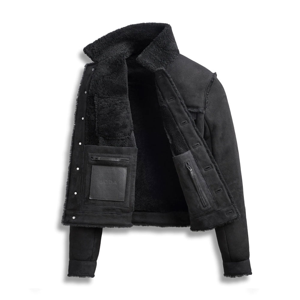 Shearling Leather Jacket For Men Soft Leather Jacket - bombersflight