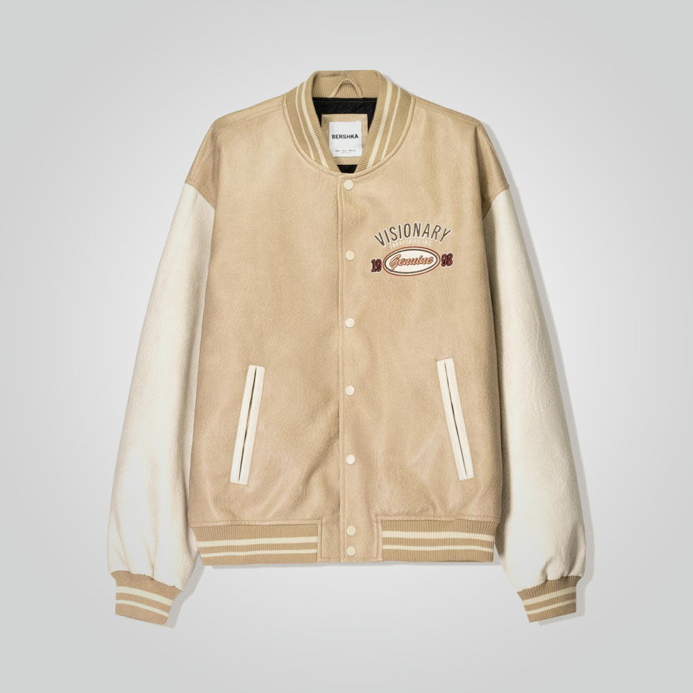 Men's Retro Varsity Letterman Bomber Jacket