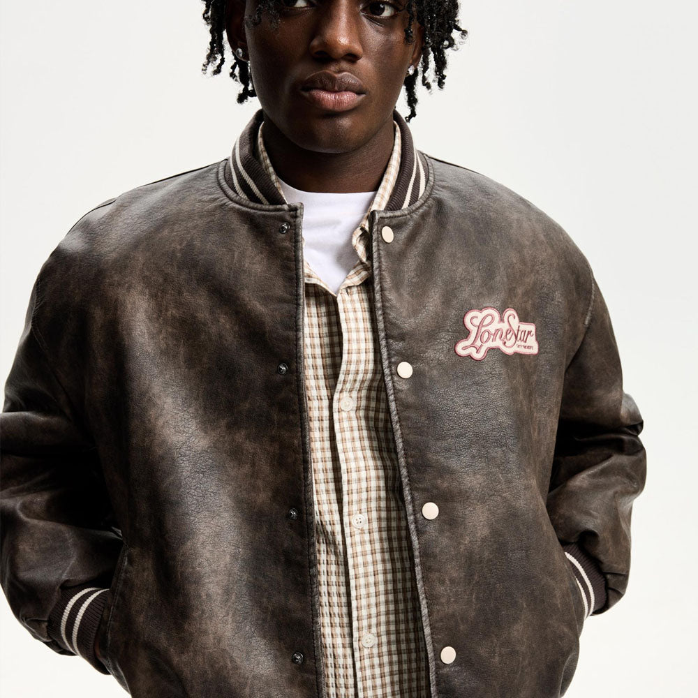 Men's Vintage Varsity Bomber Jacket