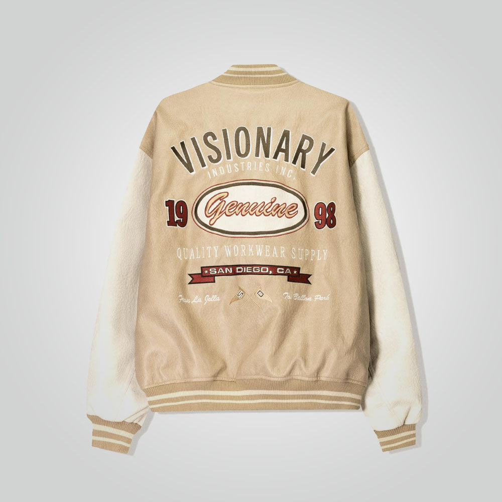 Retro Varsity Letterman Bomber Jacket