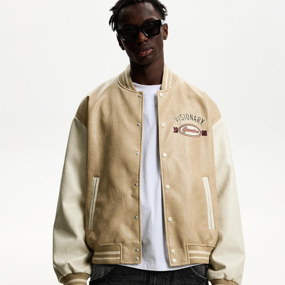 Men's Retro Varsity Bomber Jacket