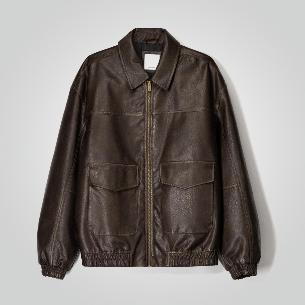 A2 Leather Bomber Jacket for men