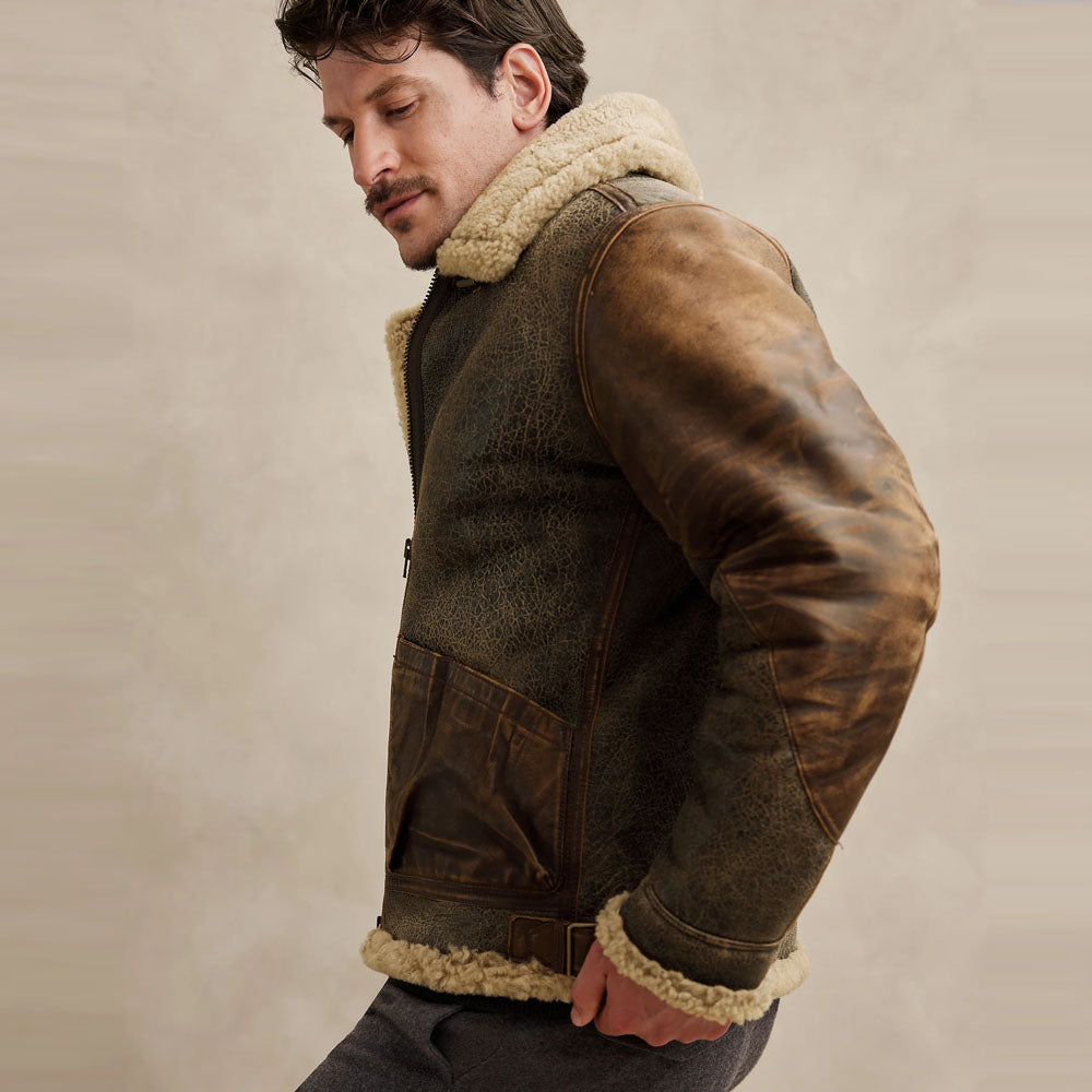 Men's B3 Leather Bomber Jacket