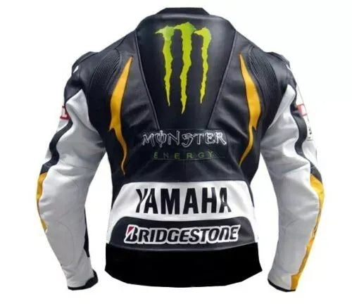 Yamaha Racing Jacket Riding Gear Motorbike Cowhide Leather Motorcycle Jacket - bombersflight