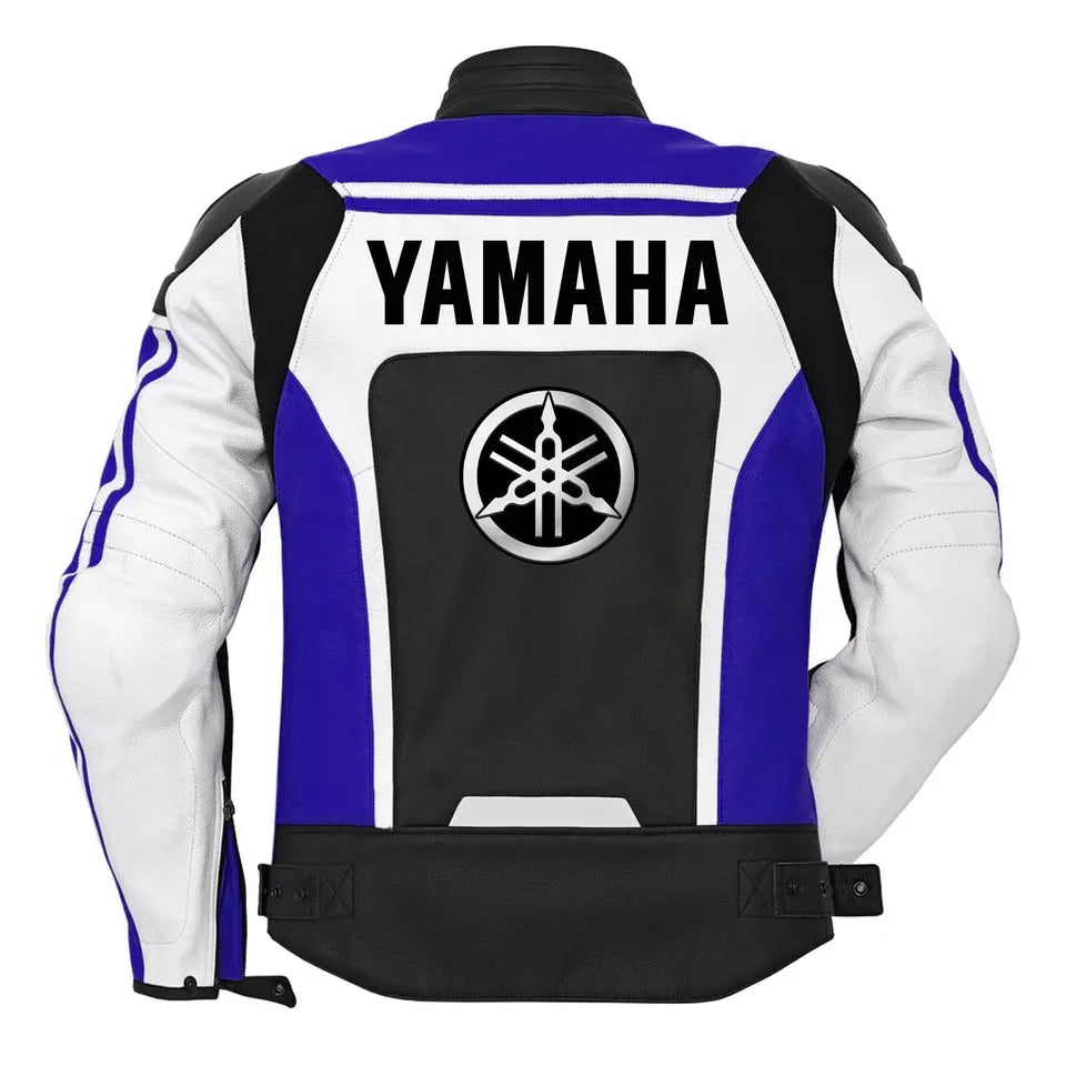 Yamaha Riding Jacket Genuine Leather Yamaha Racing Motorbike Jacket - bombersflight