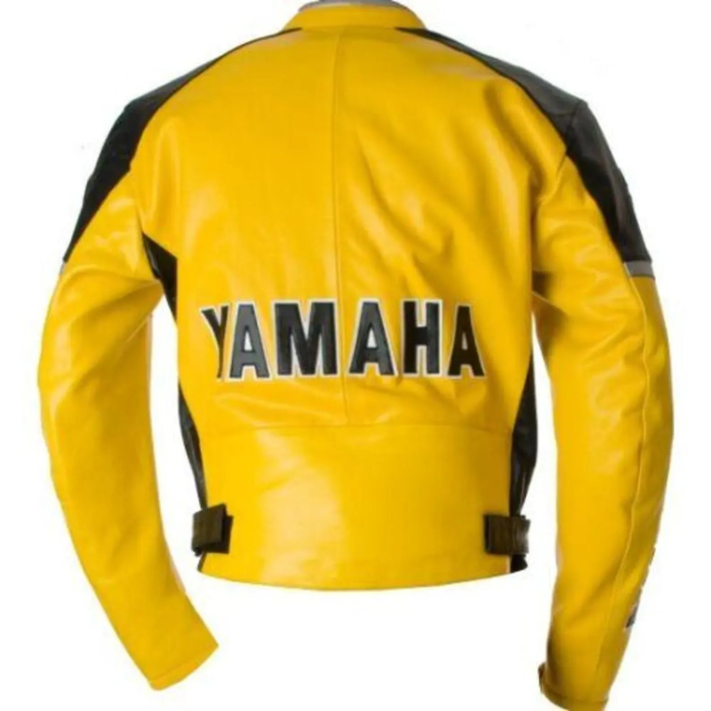 New Yamaha Yellow Motorcycle Riding Gear Leather Jacket - bombersflight
