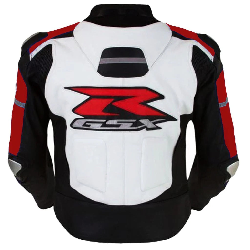 SUZUKI GSXR Motorcycle Leather Racing Jacket on sale - bombersflight