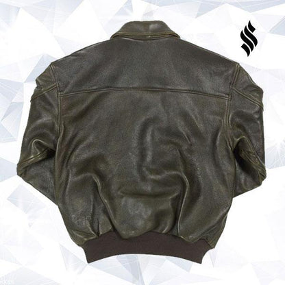 Men's Vintage Leather Jacket 100 Mission A-2 Pilot’s Jacket - bombersflight