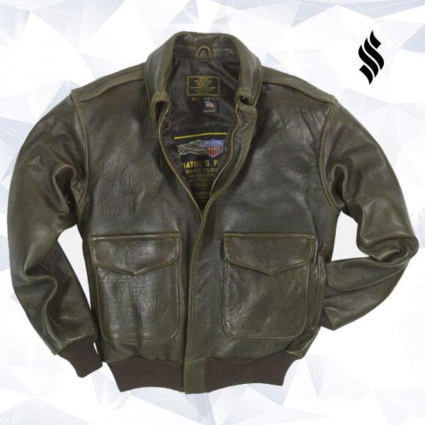 Men's Vintage Leather Jacket 100 Mission A-2 Pilot’s Jacket - bombersflight