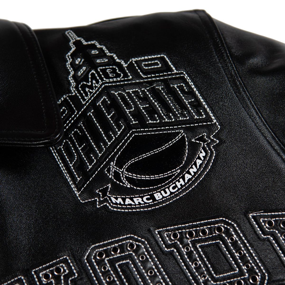 pelle pelle embroidery closeup