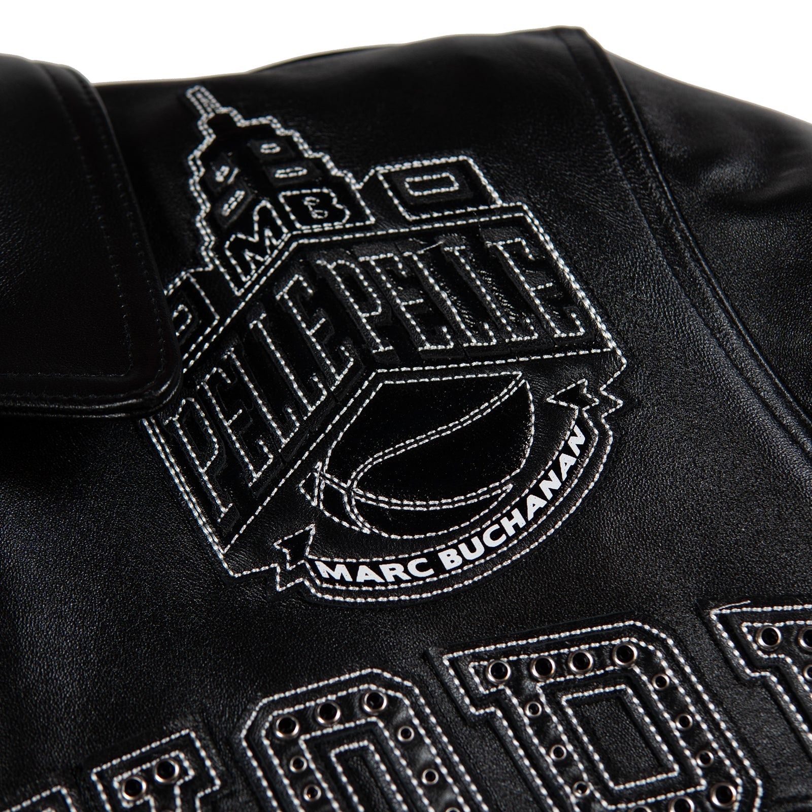 pelle pelle embroidery closeup