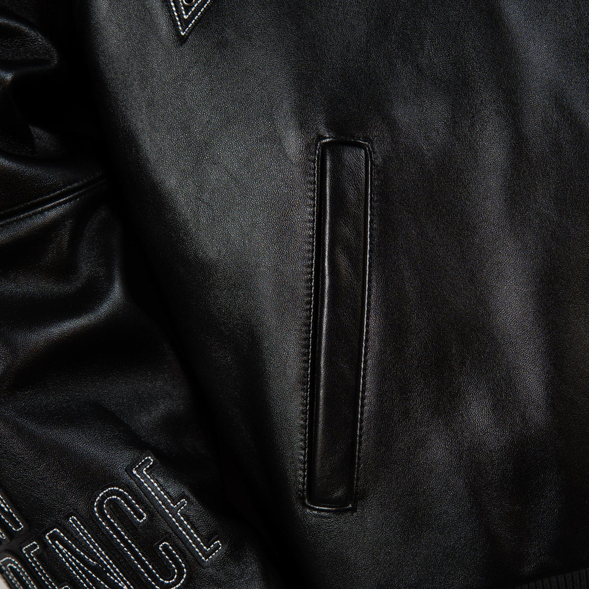 closeup view of pelle pelle jacket