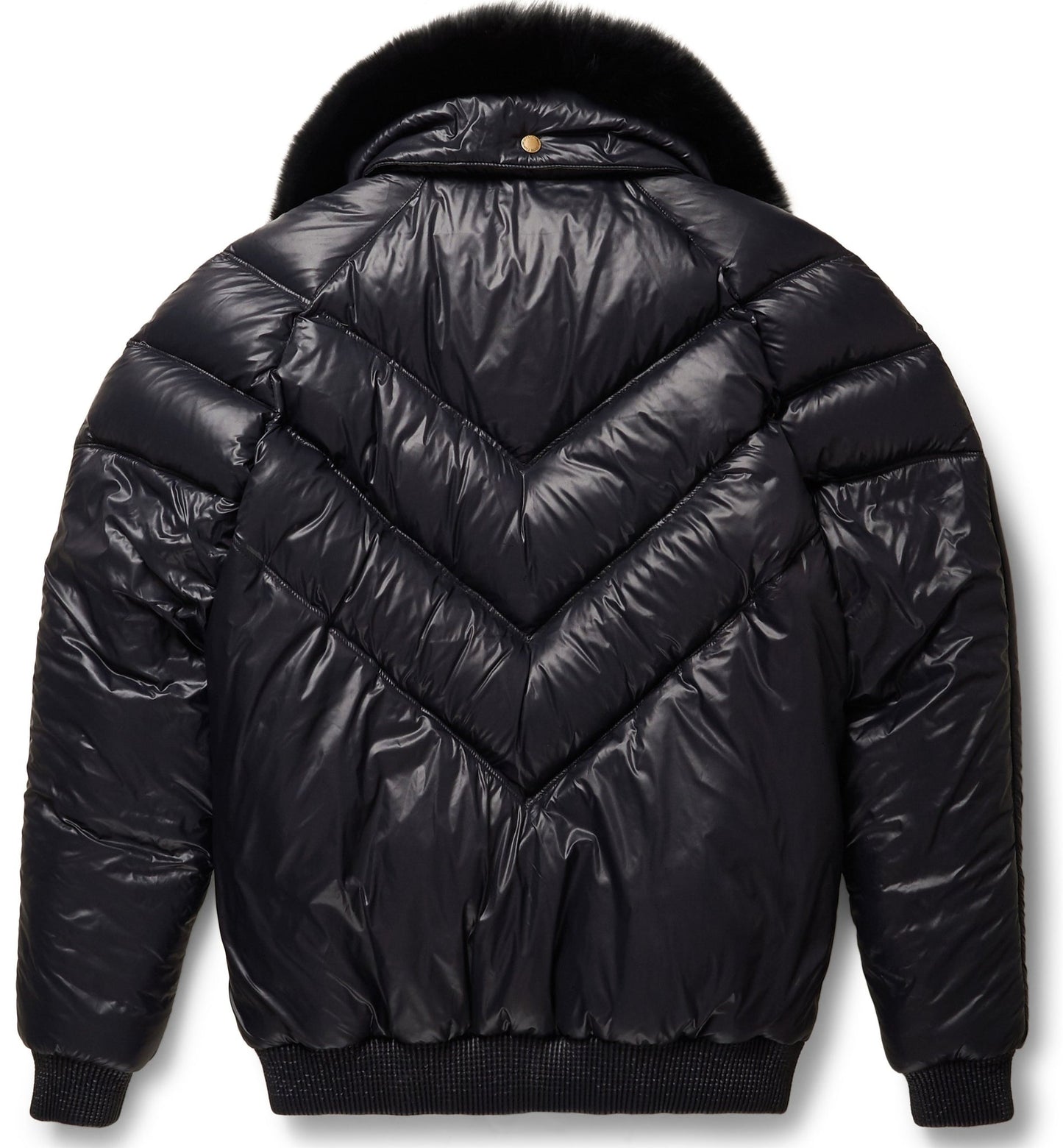 Genuine Black Leather V-Bomber Jacket - bombersflight