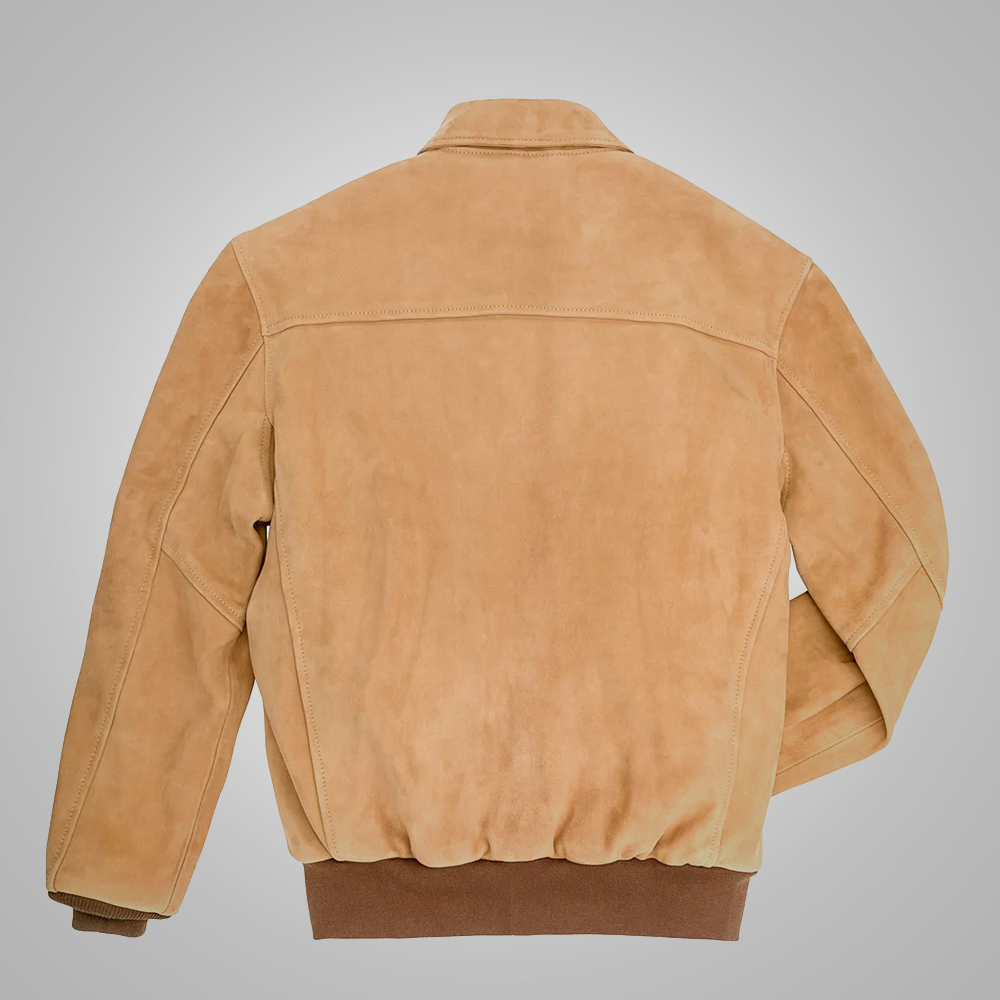 Men's Flight Aviator Brown A-2 Flight Shearling Leather Jacket - bombersflight