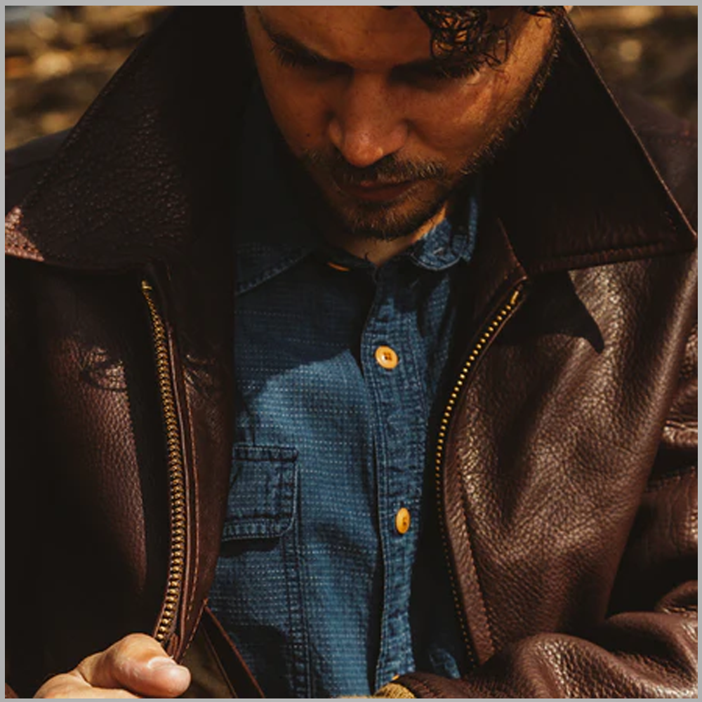 Men's A2 Bomber Flying RAF Aviator Sheepskin Leather Jacket - bombersflight