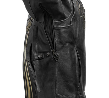 Harley Davidson Jacket Multi Pockets Motorbike Leather Jacket - bombersflight