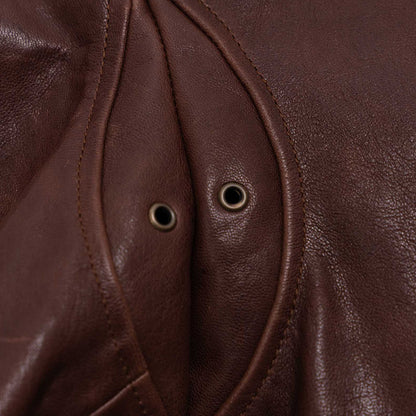 Burgundy Real Leather A2 Bomber Jacket