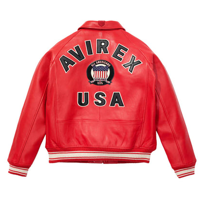 New Men's Aviex Jacket Classic Leather Bomber Jacket - bombersflight