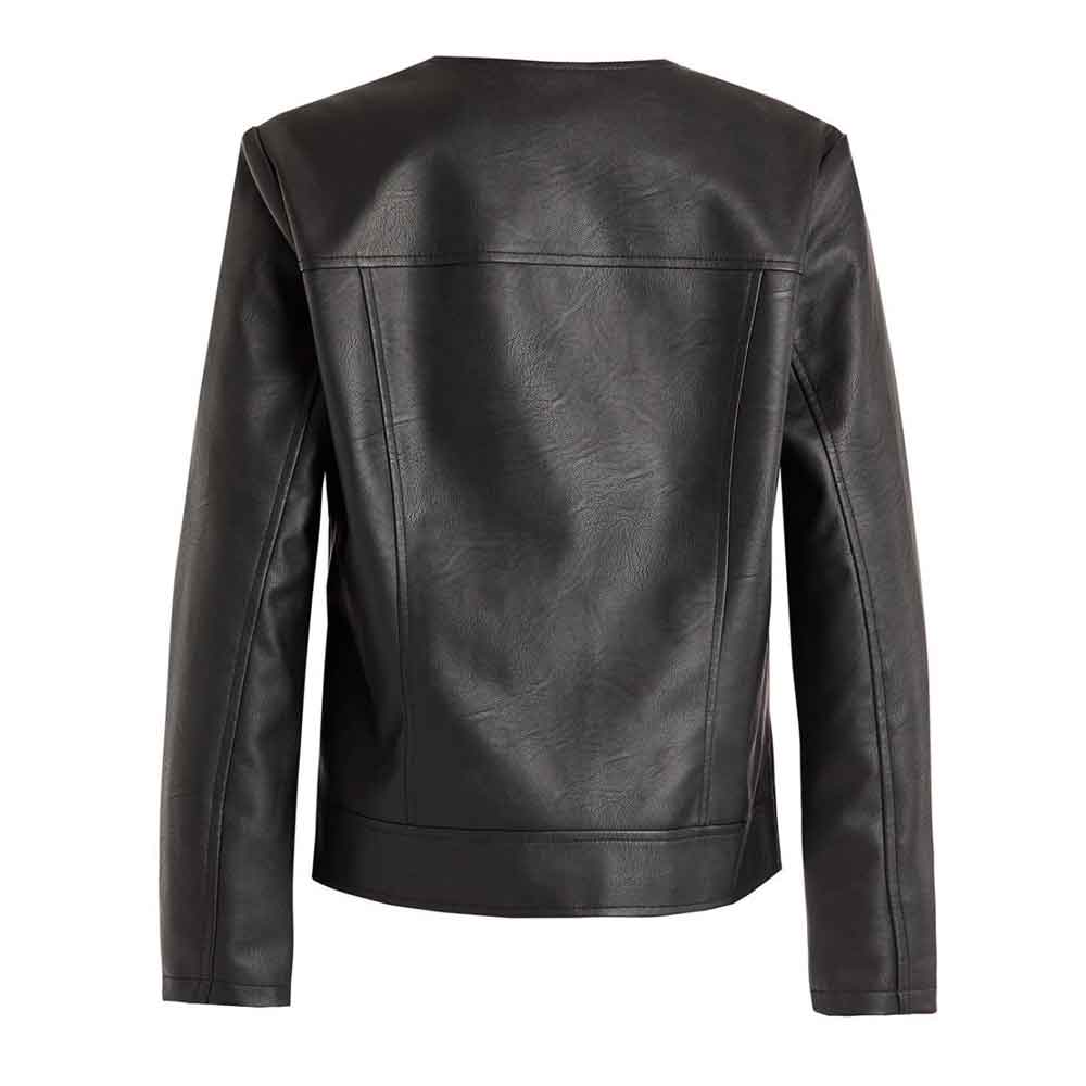 Biker Jacket No Collar | Buy Lambskin Leather Jacket