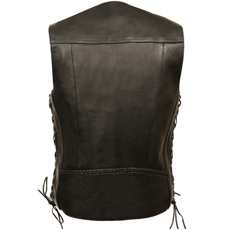 New Buffalo Leather Waistcoat For Men - bombersflight