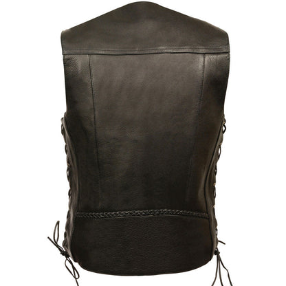 New Buffalo Leather Waistcoat For Men - bombersflight