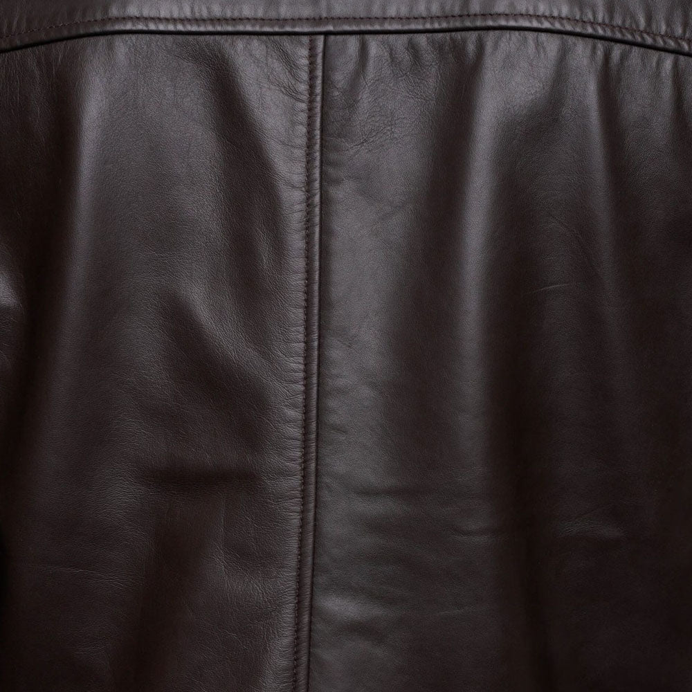 Men's Brown Cowhide Field Leather Jacket