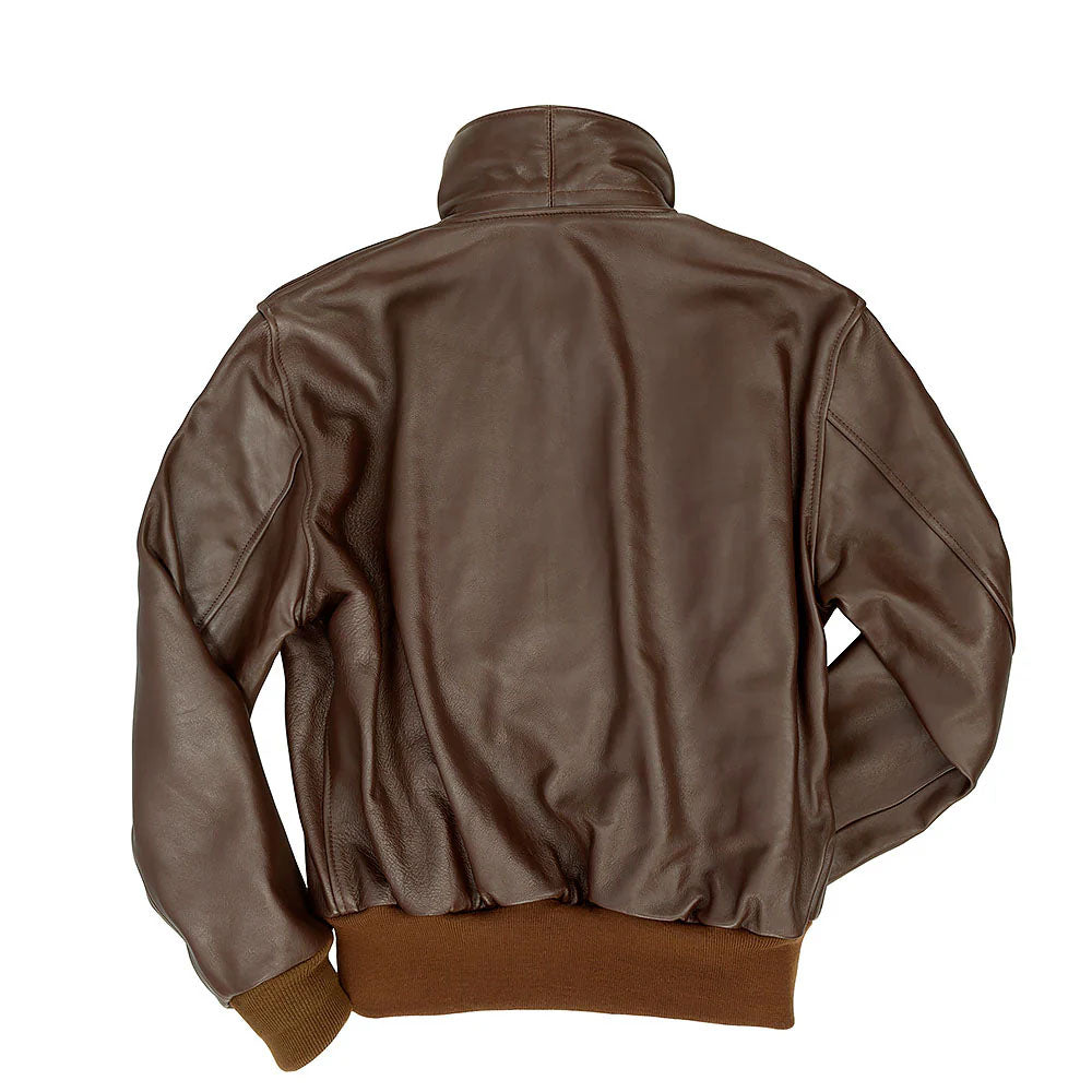 Calfskin Jacket for Men in A2 Bomber Style