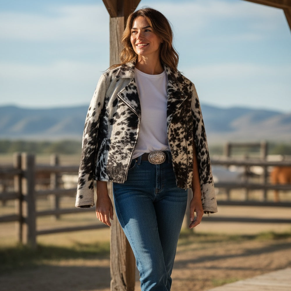 Cow Skin Jacket For Women