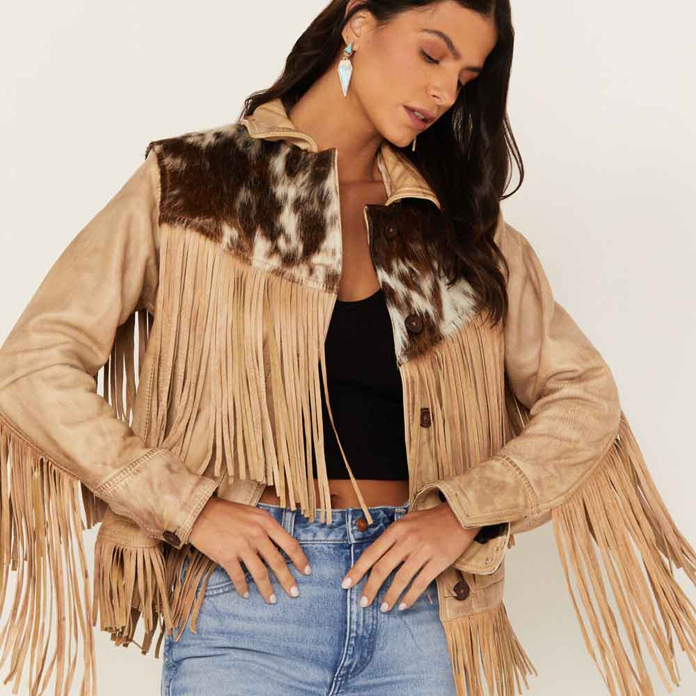 Authentic Cowhide Fringe Jacket