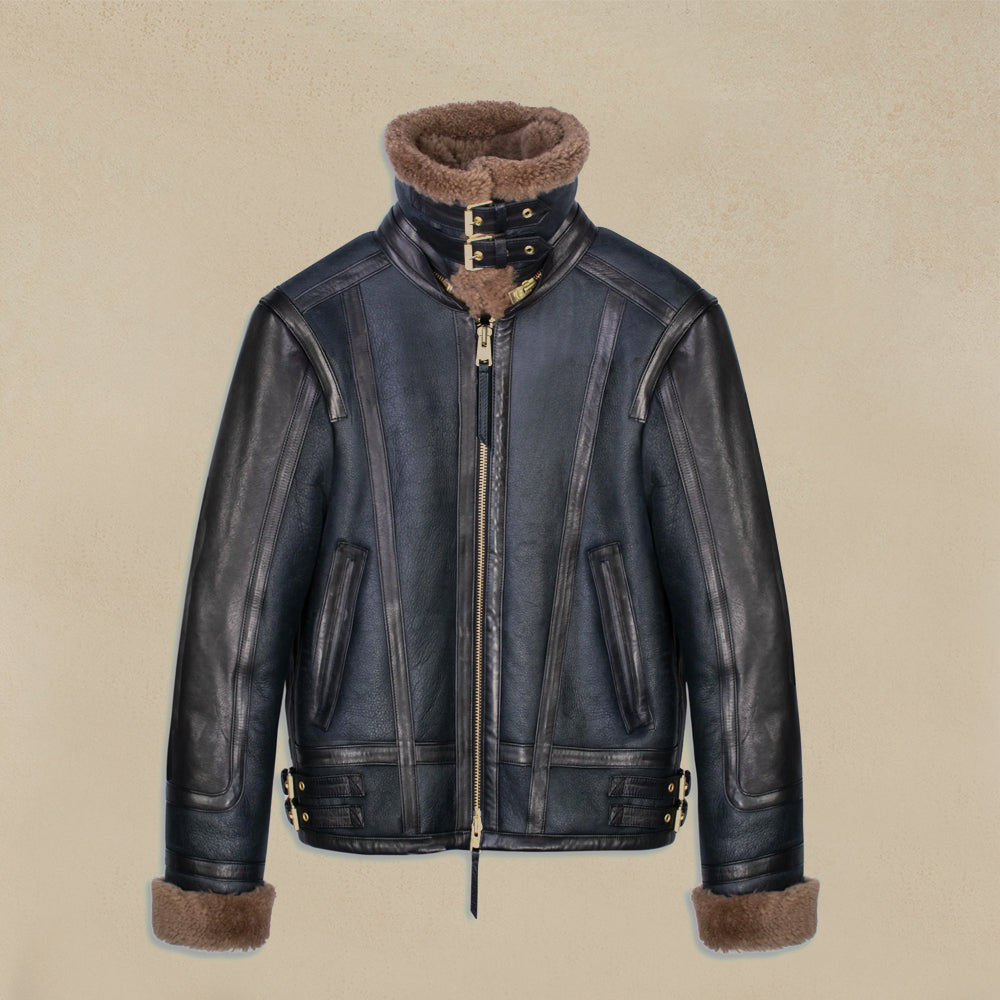 Double Collar Sheepskin  Jacket
