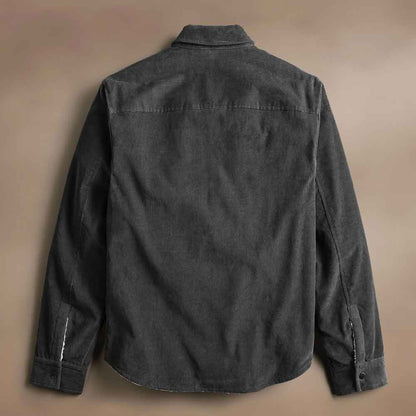 Lined Corduroy Jacket in Charcoal Grey