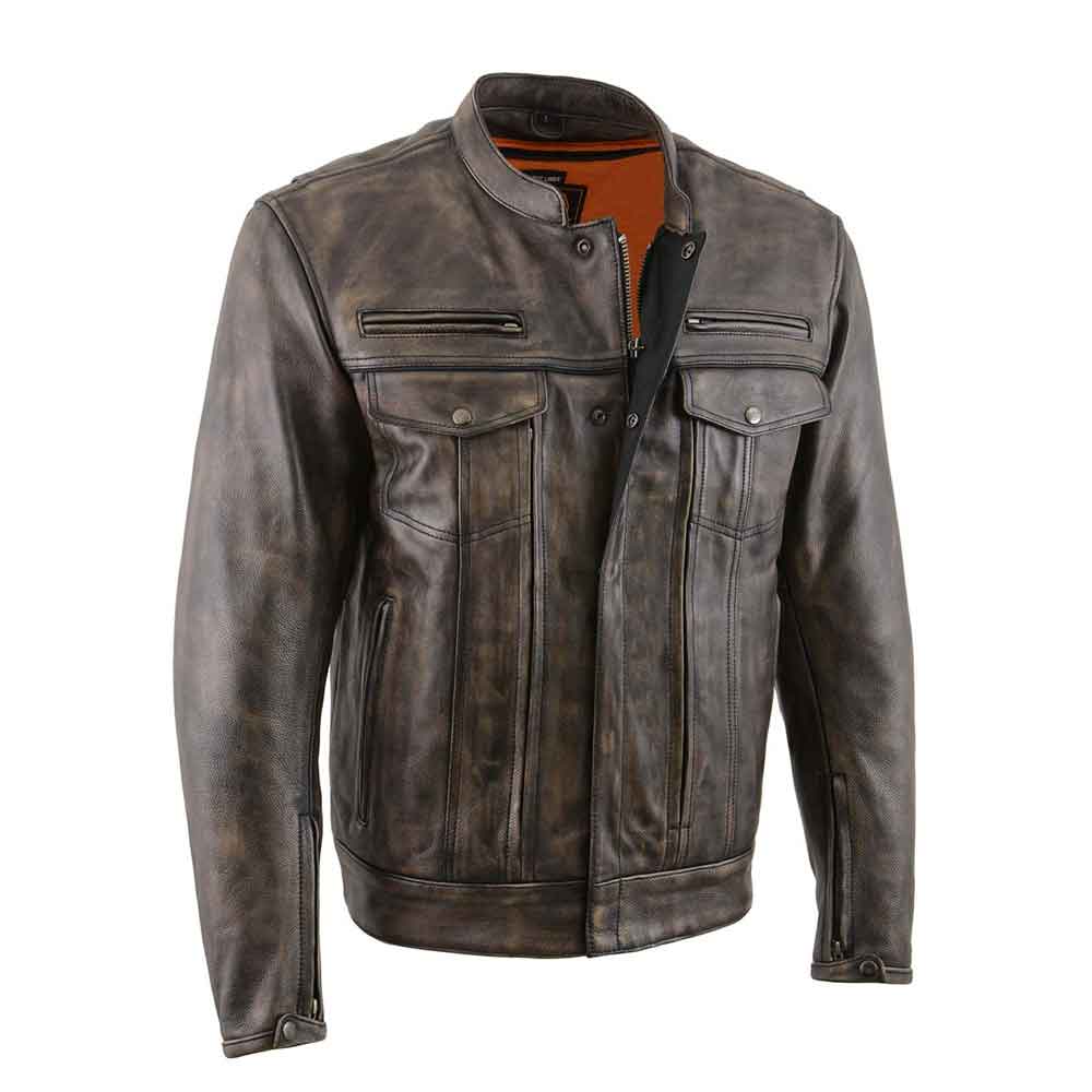 Men's Vintage Leather Biker Jacket