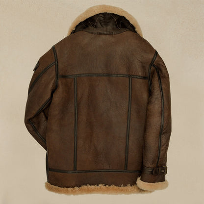 bomber Sheepskin Shearling Long Coat