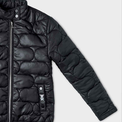 Close up of Quilted Bomber Jacket
