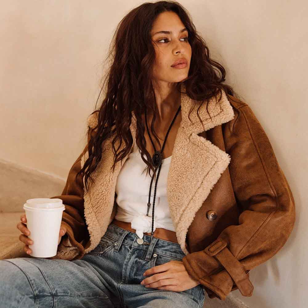 Shearling Trim Jacket
