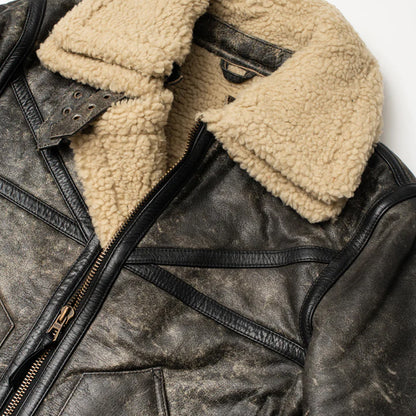 Men's Vintage Shearling Sheepskin UK Aviator Jacket