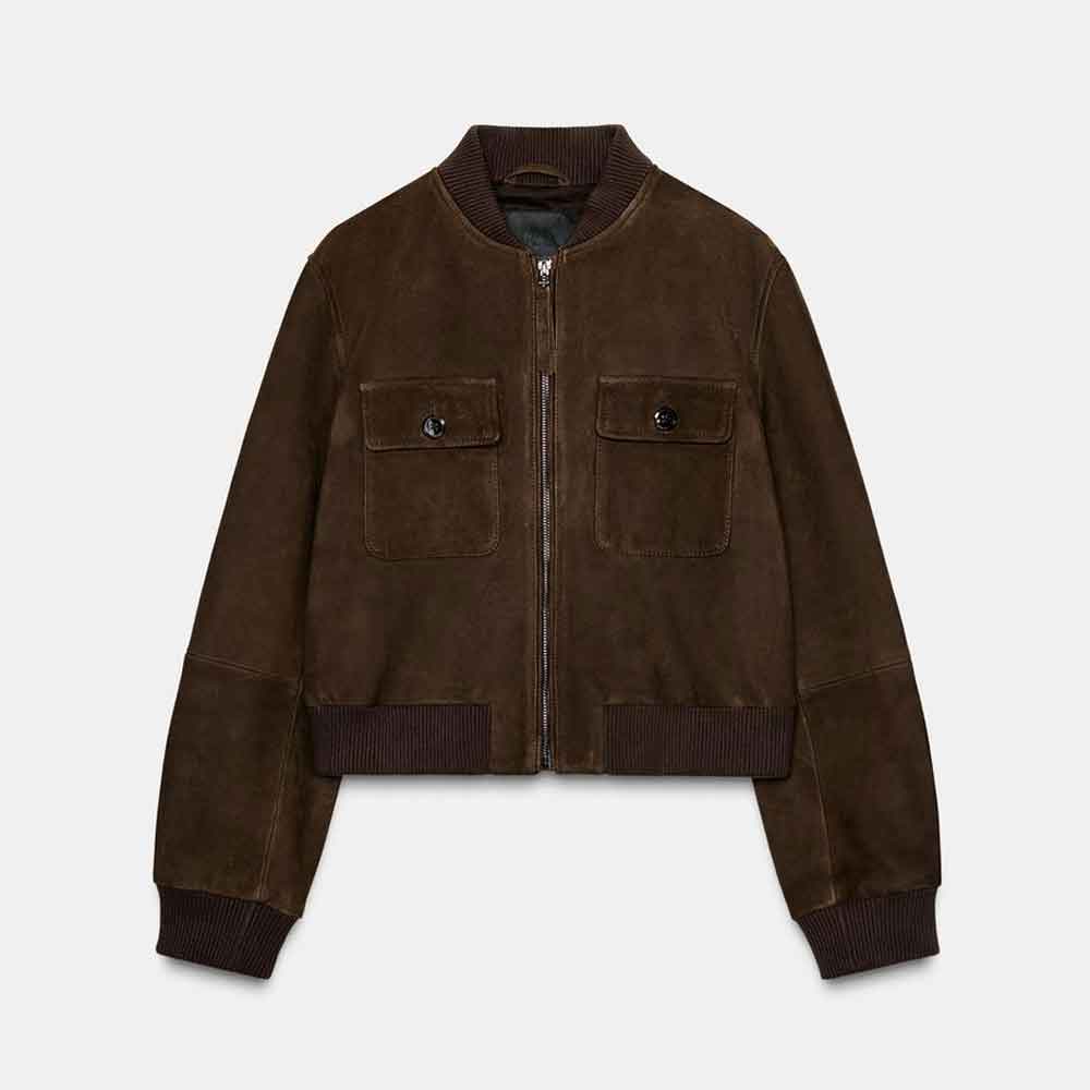 Suede Bomber Jacket