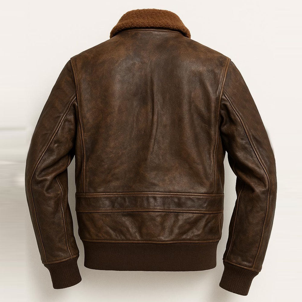 Vintage G1 Bomber Jacket For Men in Brown