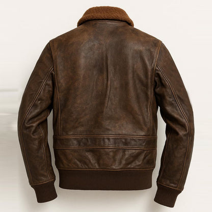 Vintage G1 Bomber Jacket For Men in Brown