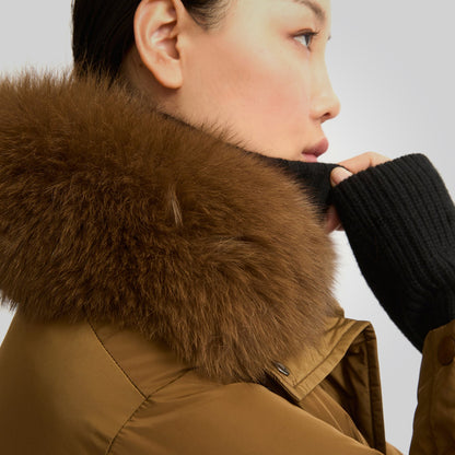 Women's Brown Parka Jacket