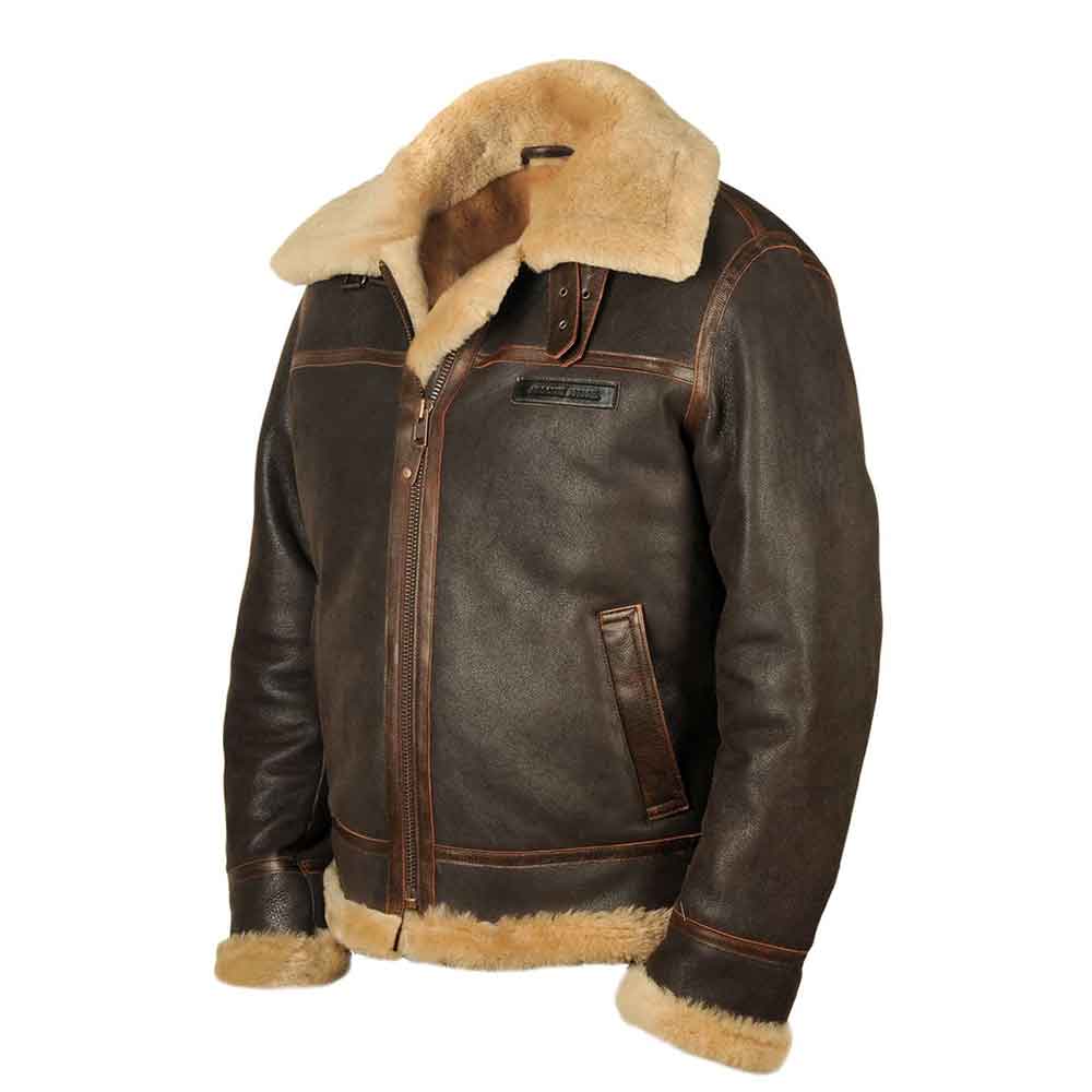 Aged Sheepskin Flying Jacket