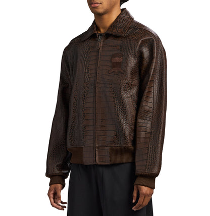 Avirex Iconic Crocodile Leather Jacket - Limited Edition