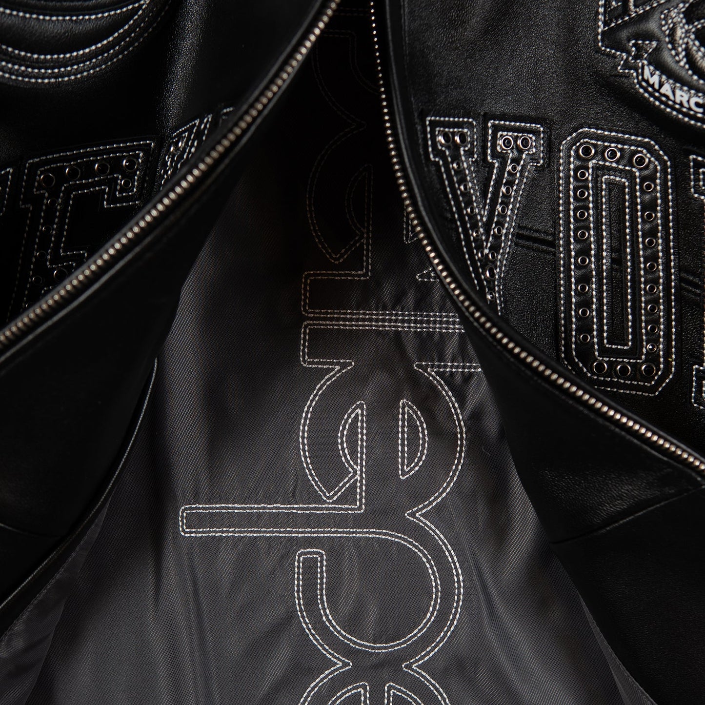 pelle pelle branding on inner satin lining