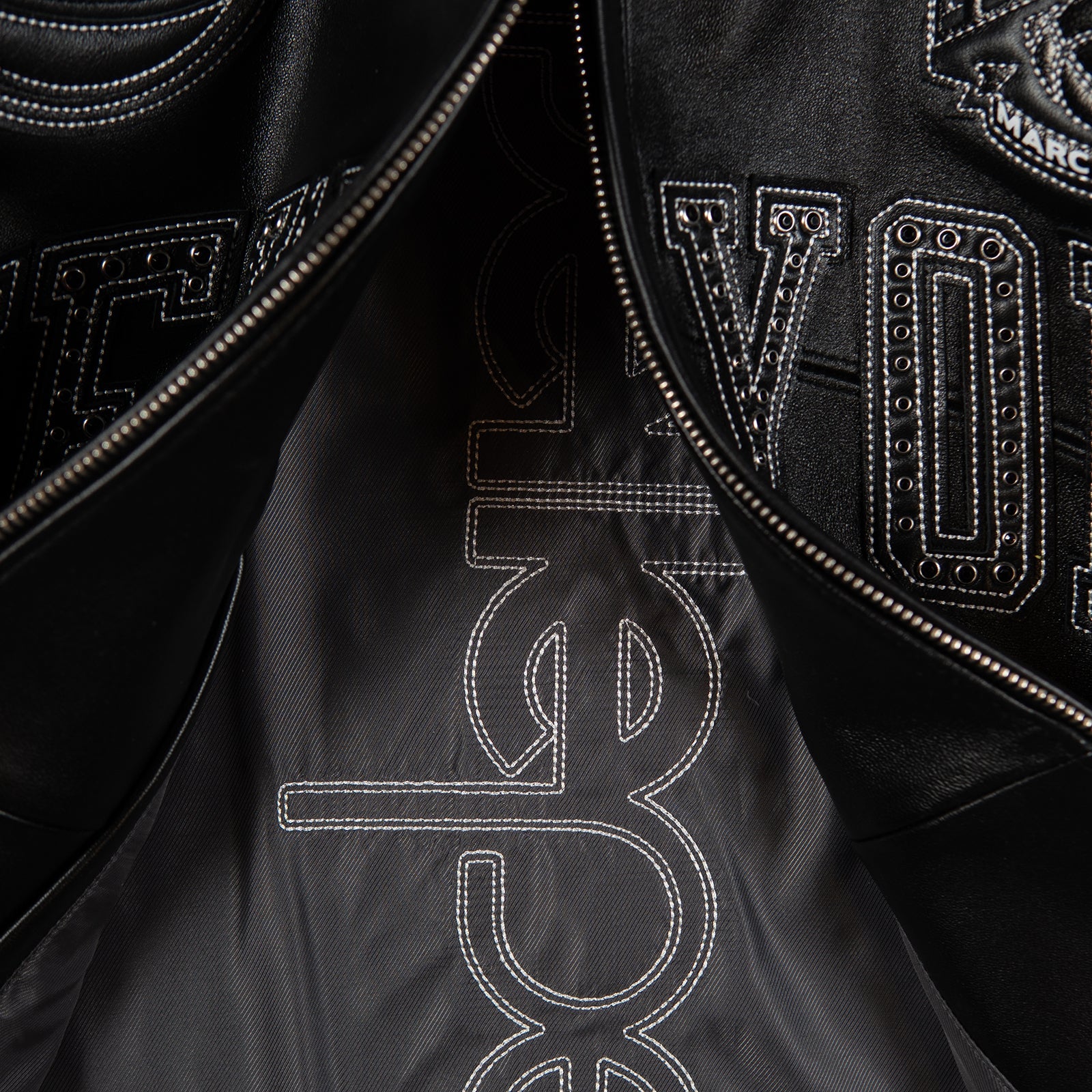 pelle pelle branding on inner satin lining