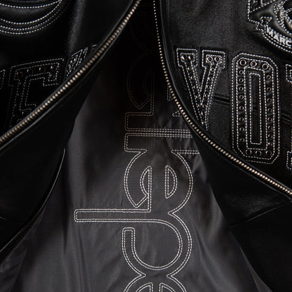 pelle pelle branding on inner satin lining