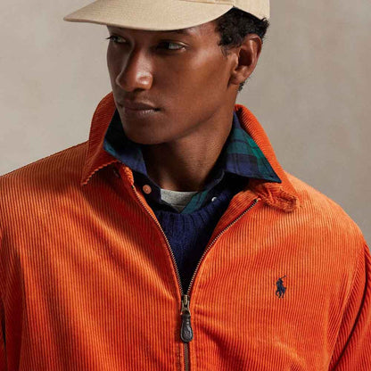 Burnt Orange Corduroy Jacket For Men
