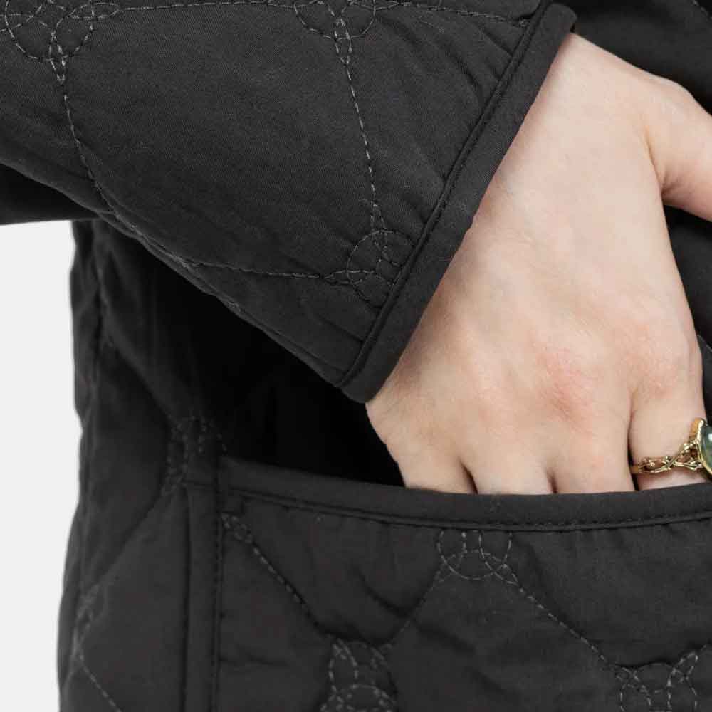 Close up of a Cotton Quilted Jacket