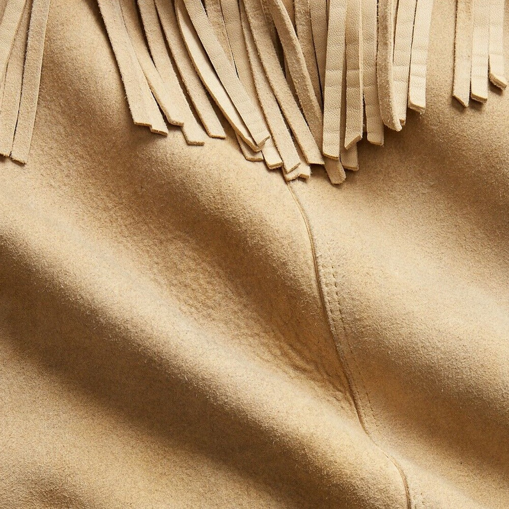suede leather closeup view
