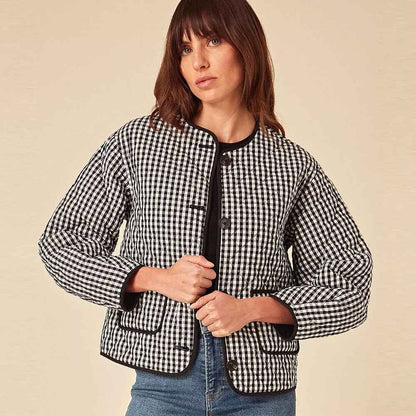 Gingham Jacket in Quilted Style